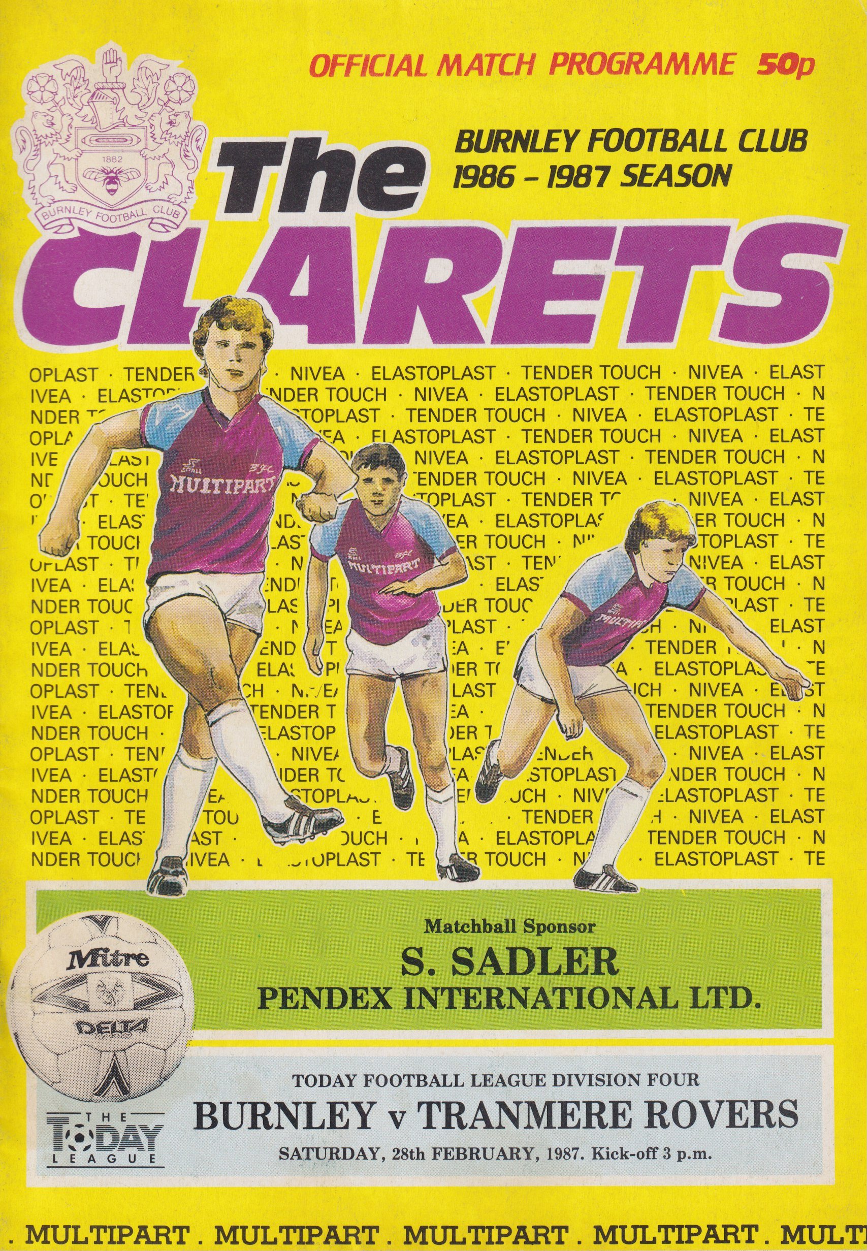 Burnley v Tranmere Rovers match programme